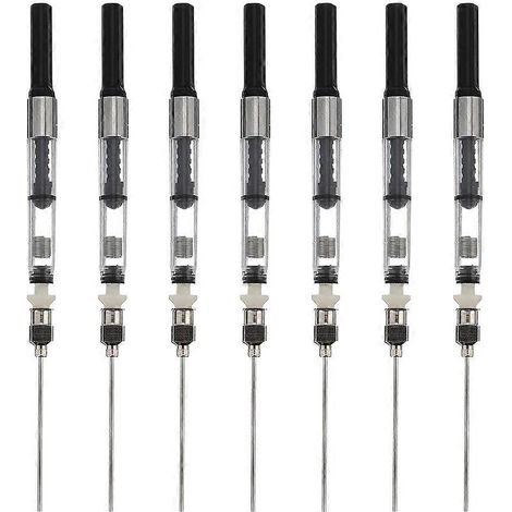 Lot de 7 recharges pour stylo-plume, encre absorbante pour usage intérieur-12.5x0.5cm-Black