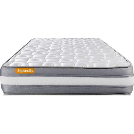 Ensemble matelas sommier Memo plus 90 x 190 cm - Couleur : Gris (1/7)
