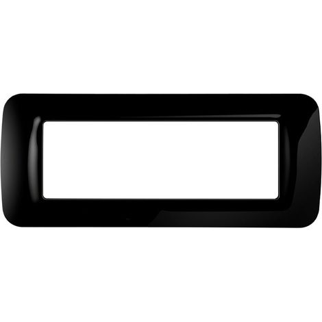 PLACCA COPRINTERRUTTORI NERO TONER 'SYSTEM' 6 posti