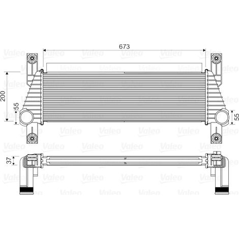 Intercooler, échangeur Valeo 818352 FORD 1721847 1725623 1D0113550A 2005608