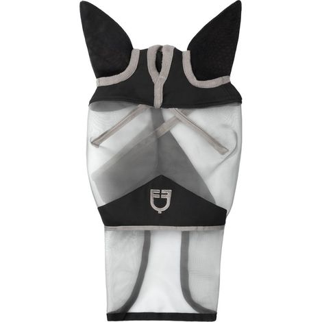 Maschera anti-mosche completa con logo: L, Grigio