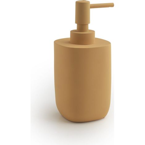 Dispenser Sapone Da Appoggio In Resina Giallo Senape Opaco Yucca