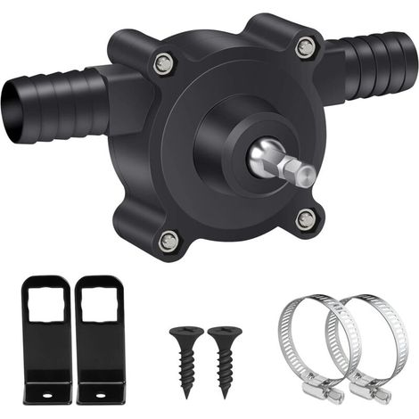 Mini-Elektrobohrpumpen, tragbare Elektrobohrpumpen für Diesel und Wasser, selbstansaugende Transferpumpe, hohe Förderleistung, schwarz