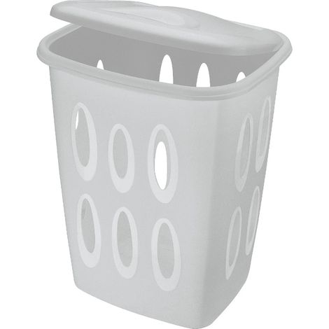 Cesta Portabiancheria Laundry Forato Grigio 45 Litri