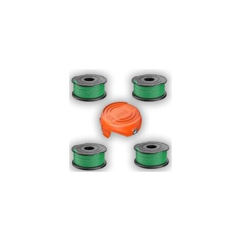 - Paquete de 4 carretes de hilo verde para desbrozadora Black & Decker GL7033 GL8033 GL9035 A6482 (4 carretes de hilo + 1 tapa para carrete) - Crezuo (1/4)