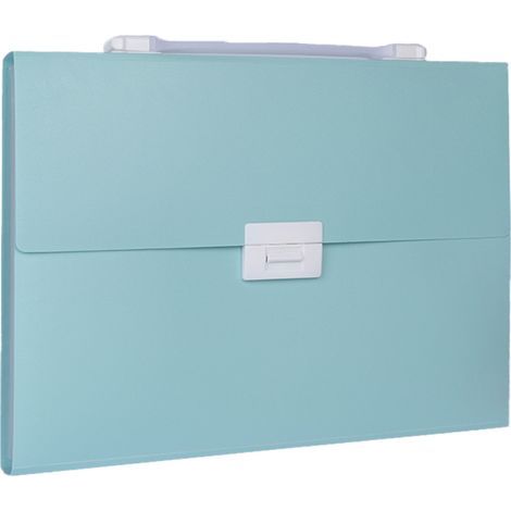 Organiseur de documents extensible de poche, format A4, avec poignée confortable, dossier extensible de type accordéon, adapté à une utilisation au bureau, à la maison et en entreprise. (1/5)