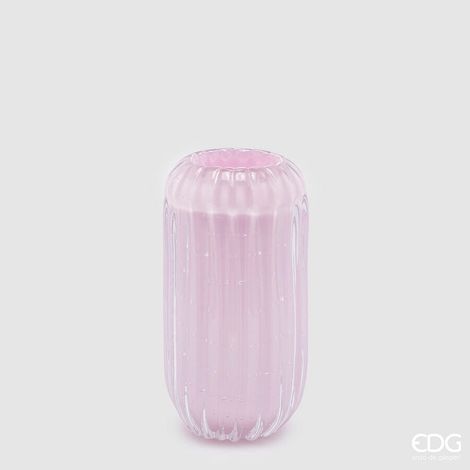 EDG Enzo De Gasperi Vaso Reef H 24 Cm D 12 Cm Vetro Pink