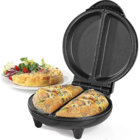 Dual Omelette Maker Double Egg Cooker with Non-Stick Plates, Deep Fill Electric Multicooker, 2-3 Minute Preheat