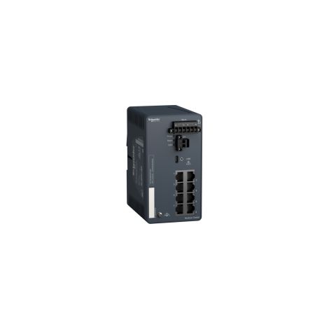 network switch, Modicon Networking, managed, 8 ports for copper - MCSESM083F23F0