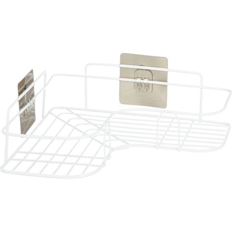 Pratico scaffale angolare da cucina porta spezie 5,5 x 26 x 26 cm in ferro nero 130011429
