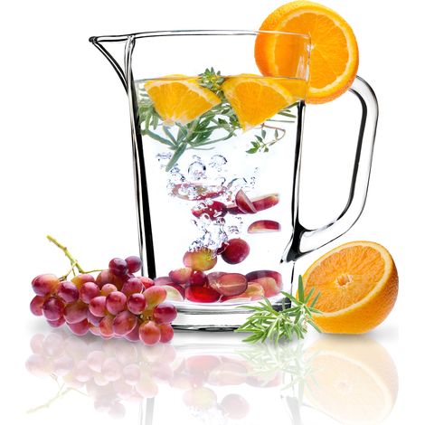 KADAX Krug, Glaskanne, Glaskrug aus robustem Glas, 1.23L (1/5)