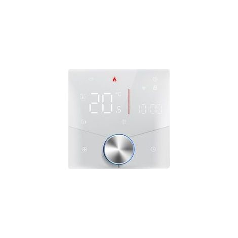 Thermostat intelligent Tuya WiFi, commande vocale, bouton de réglage hebdomadaire de la température numérique avec couleur d'éclairage variable pour chauffage électrique, compatible avec