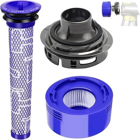 Accesorios de filtro para aspiradora Dyson V7 V8, cubierta trasera del motor + filtro trasero + juego de filtros de repuesto para aspiradora Dyson V7 V8 (1/4)