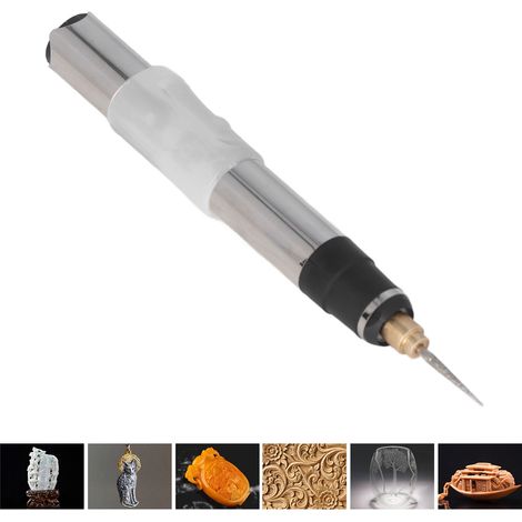 Elektrischer Gravierstift mit 36 Schablonen, 25-W-Akku-Gravier- und Ätzwerkzeug, Mini-Profi-USB-wiederaufladbare Graviermaschine für Holz, Metall, Glas und Stein. (1/5)