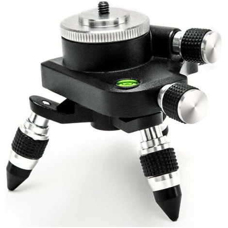 FENOPLASTICAFOREHILL Adaptateur de Niveau Laser, Trépied Support en Alliage D'aluminium, Filetage 1/4" et 5/8'' pour la Plupart des Niveaux Lasers, Base Rotative Fine à 360 degrés (1/5)