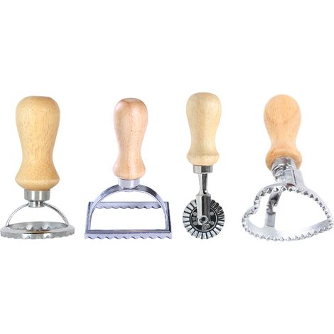 Moule À Biscuits - Moule À Pâtisserie En Alliage De Zinc Et Bois - Pour Décoration De Gâteaux Et Biscuits - Lot De 4 Pièces (1/5)