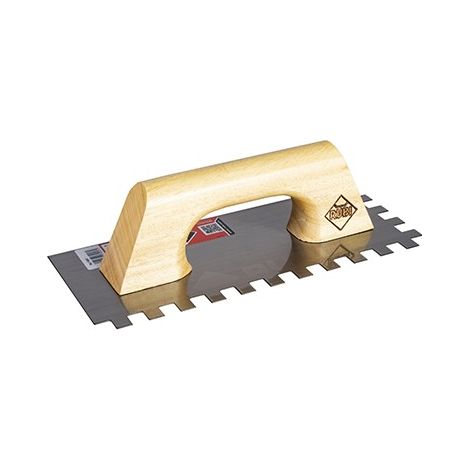 SPATOLA DENTATA ACCIAIO C/ LEGNO 10X10
