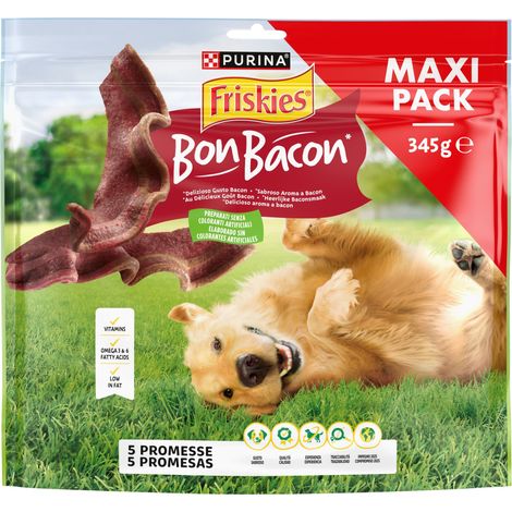 Purina Friskies Bon Bacon - Snack para Perro con Aroma a Bacon - 345 g