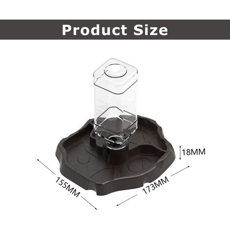Bol à Eau pour Reptile, Distributeur d'eau pour Reptile Bol d'eau de Nourriture pour Reptiles Bol Reptiles 2 en 1 de Nnourriture Mangeoire Gamelle Tortue pour Tortues, Hamsters (1/5)