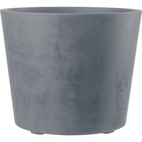 Deroma Pflanztopf Millennium Kunststoff 59 cm aschgrau mit Ablauflöchern (1/3)
