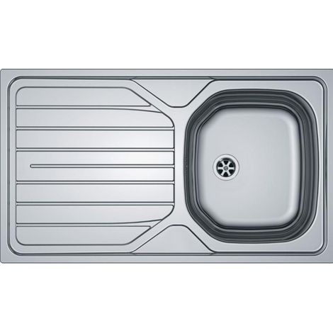 FRANKE Edelstahl-Einbauspüle - 1C/1E REL 611- 860x500 mm - 897666
