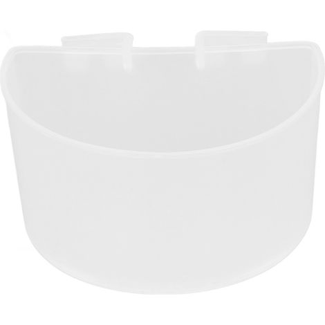 Ensemble de 20 mangeoires et abreuvoirs en plastique blanc pour oiseaux (9 x 6 cm / 3,54 x 2,36 pouces). (1/5)