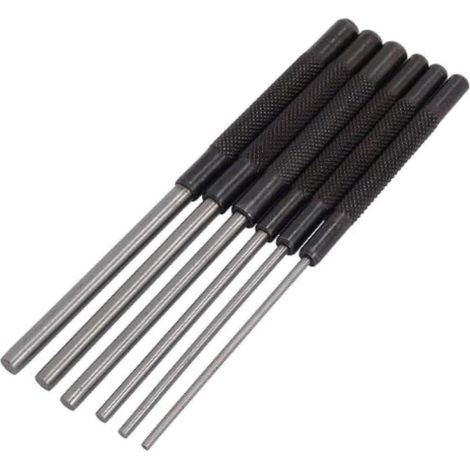 Neilsen 6pc Pin Punch Set Hand Tools Mechanical Metal Holes Drill Punches