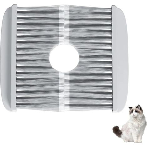 Brosse de nettoyage pour litière pour chat à poils souples, facile à nettoyer, avec accessoire intégré (1/4)