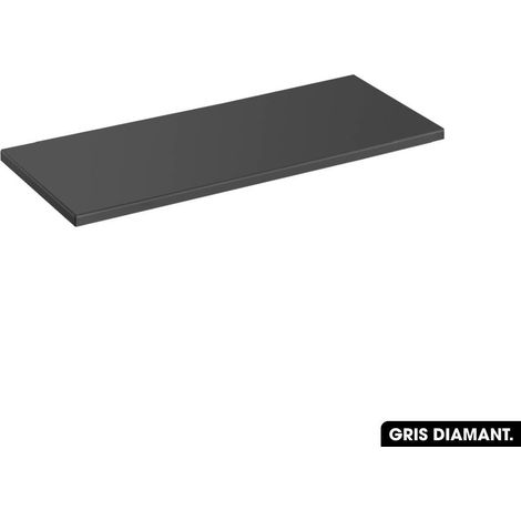 Plan de vasque en bois GRIS DIAMANT L.80 x P.47 x H.2,5 (1/3)
