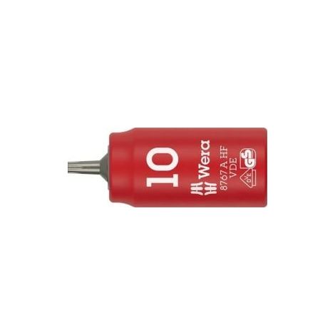 Vaso  de  punta  8767  A  VDE  HF  1/4  pulgada  TX  10  L.36mm  WERA (1/5)