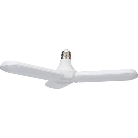 Ventilateur LED 3 pales pliable 34W E27 185-265V super lumineux blanc pour garage entrepôt usage domestique (1/5)
