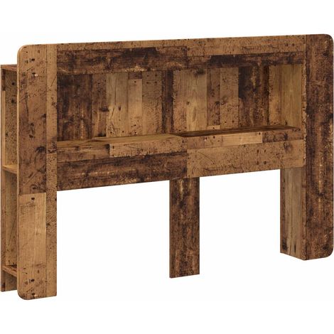 Headboard Cabinet with Storage Old Wood Engineered Wood vidaXL