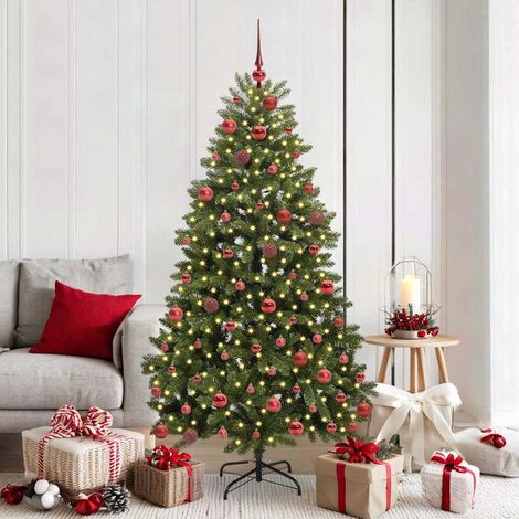 Künstlicher Weihnachtsbaum Grün 180 cm PVC und Metall