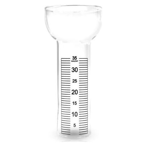 Verre de remplacement pour pluviomètre décoratif - Motifs grenouille, souris - Échelle 35mm/m² - Diam. 4,5cm x H18cm (1/5)
