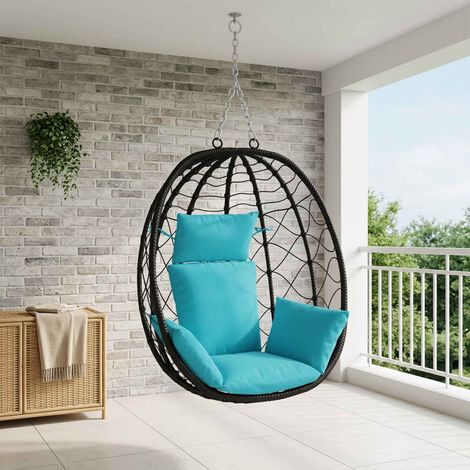 vidaXL Coussin Adirondack PUTTEN 100 % polyester Turquoise (1/5)
