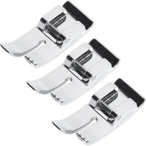 Lot de 3 pieds-de-biche linéaires en acier inoxydable résistant à l'usure, outils de couture pour remplacer les anciens accessoires de machine à coudre (1/5)