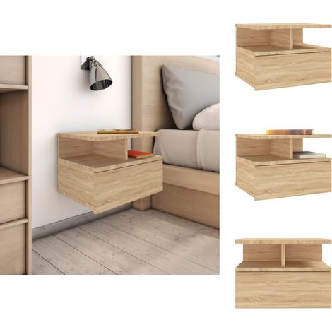 Nachttische - Living Hängender Nachttisch Sonoma-Eiche 40x31x27 cm Holzwerkstoff (1/5)