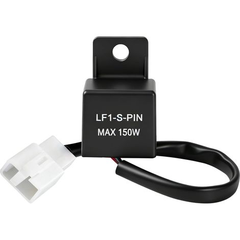 Relé intermitente LED para motocicleta de 12 V, unidad intermitente LED universal de 2 pines de 12 V, LF1-S-PIN máx. 150 W, carga independiente, control de frecuencia para motocicleta y quad, instalac (1/5)