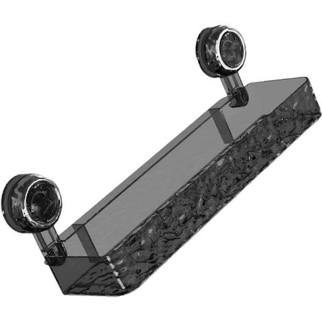 Étagère de rangement étanche pour salle de bain, support mural pour robinet, porte-shampoing, porte-éponge pratique à ventouse, noir. (1/5)