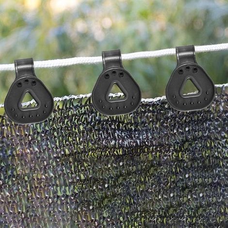 Lot de 10 pinces robustes pour toile d'ombrage, pinces à bâche, pince de fixation pour toile d'ombrage pour filet pare-soleil. (1/5)