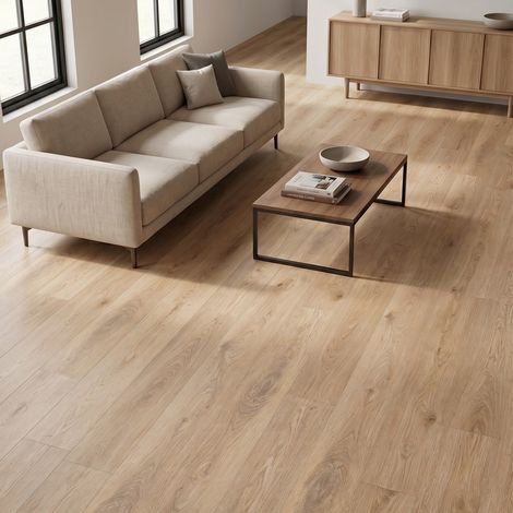 Suelo vinílico SPC click 5 mm efecto madera Roble Natural ISOVEX (2,21 m²) (1/5)