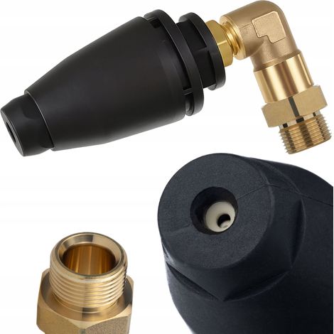 Ugello Rotante Angolare 90° – Compatibile con Idropulitrici M22x1,5  Alta Pressione, Materiale Resistente, Pulizia Efficace