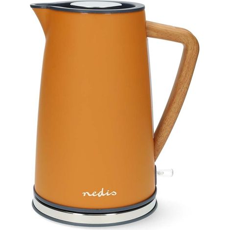 Nedis Wasserkocher / 1.7 l / Soft-Touch / Orange / Um 360 Grad drehbar / Verdecktes Heizelement / Strix® Controller / Boil-dry protection