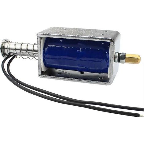 -1264B Électroaimant puissant à poussée-traction CC 12 V, course du solénoïde 30 mm (1/5)