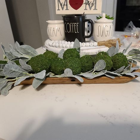 Un lot de 6 boules de mousse, de 6 boules de sphaigne et de 6 boules de fleurs séchées (1/5)