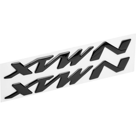 Paire d'autocollants 3D en forme d'emblème de moto pour Yamaha NMAX155 125 (noir) (1/5)