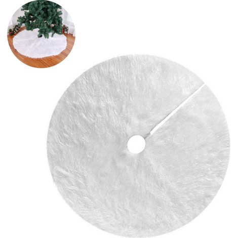 Couverture Pour Arbre De Noël - Tapis Ronde En Peluche - Diamètre 90 Cm - Pour Cacher Pied D'Arbre - 1 Pièce (1/5)