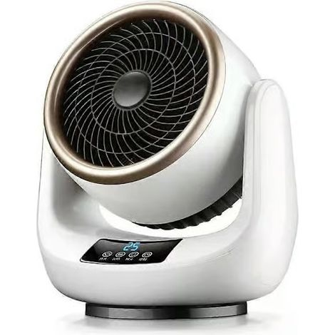 Chauffage de table domestique, avec fonction de refroidissement et de chauffage, petit ventilateur chauffant économe en énergie avec fonction oscillante, minuterie et trois réglages ajustables