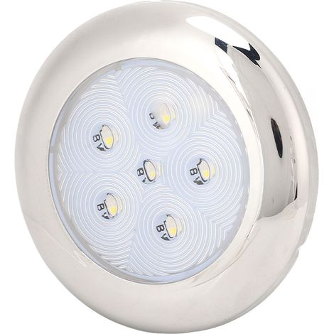 Plafonnier LED 12V pour camping-car, lumière blanche et bleue, étanche, convient à l'éclairage de cabine dans les voitures, camping-cars, yachts et autres embarcations. (1/5)