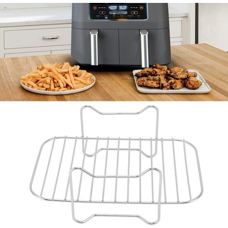Grille multifonction en acier inoxydable pour friteuse Ninja Foodi DZ201/401 - Accessoire cuisson, rôtissage, grill (1/5)